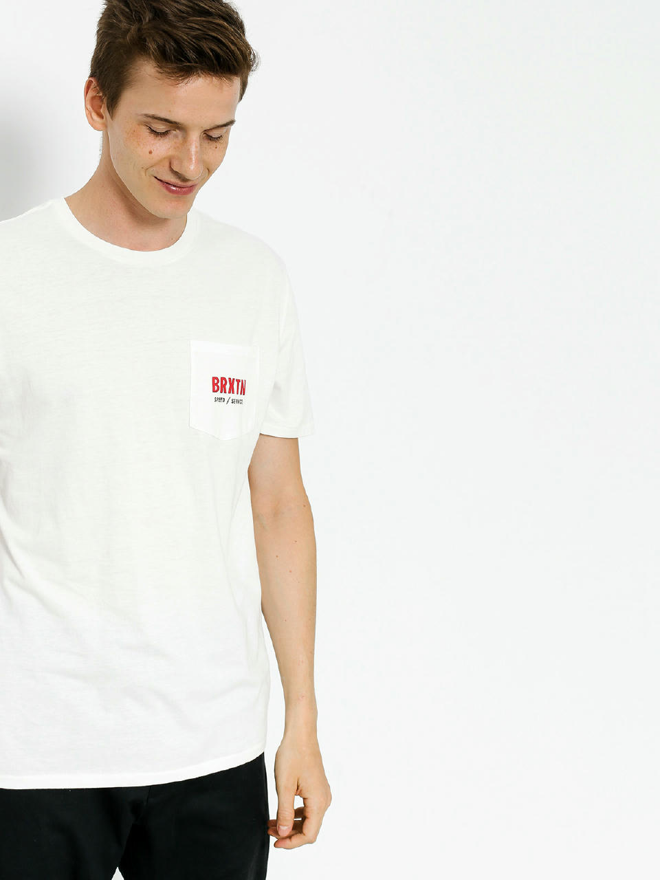 T-shirt Brixton Breach Pkt (off white)