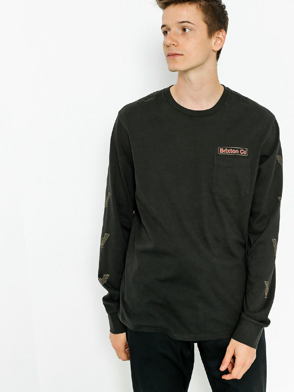 Longsleeve Brixton Maron Pkt (washed black)