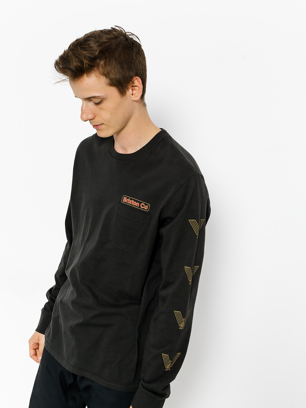 Longsleeve Brixton Maron Pkt (washed black)