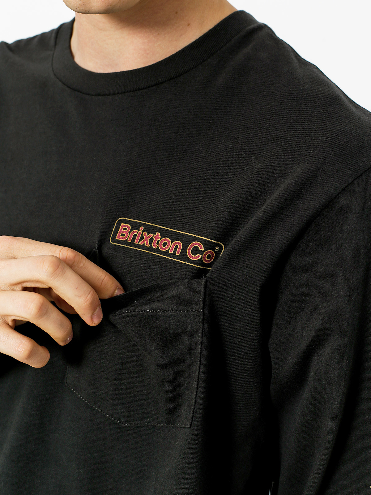 Longsleeve Brixton Maron Pkt (washed black)