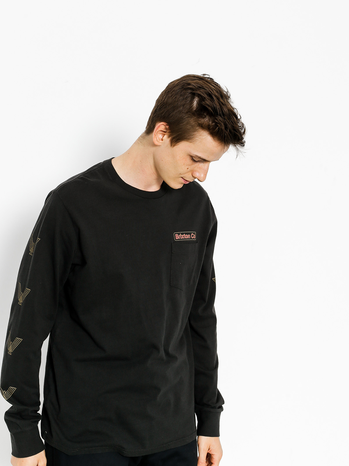Longsleeve Brixton Maron Pkt (washed black)
