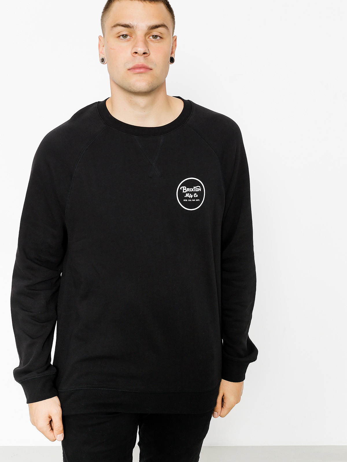 Bluza Brixton Wheeler (black/white)