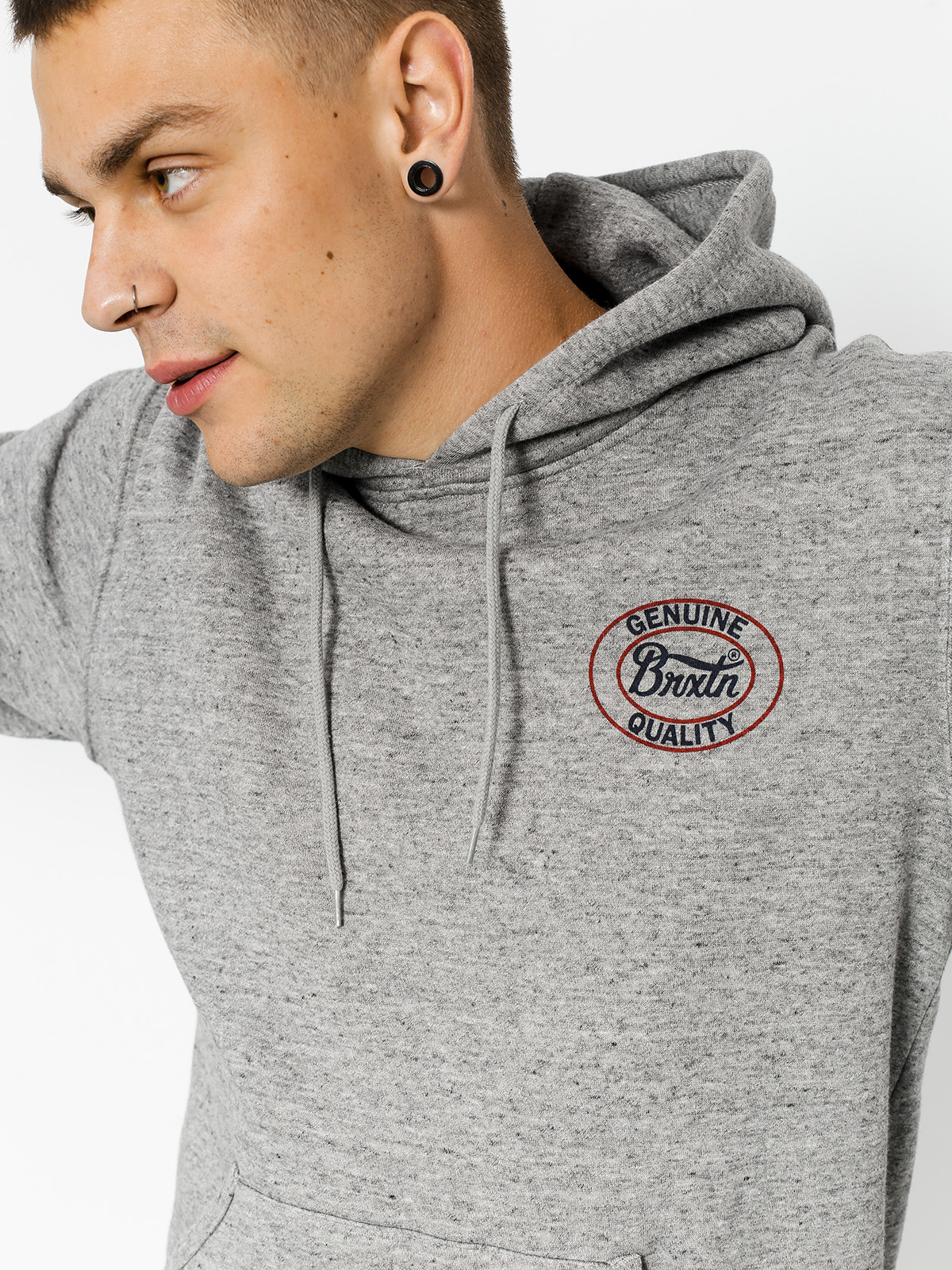 Bluza z kapturem Brixton Merced HD (heather grey)