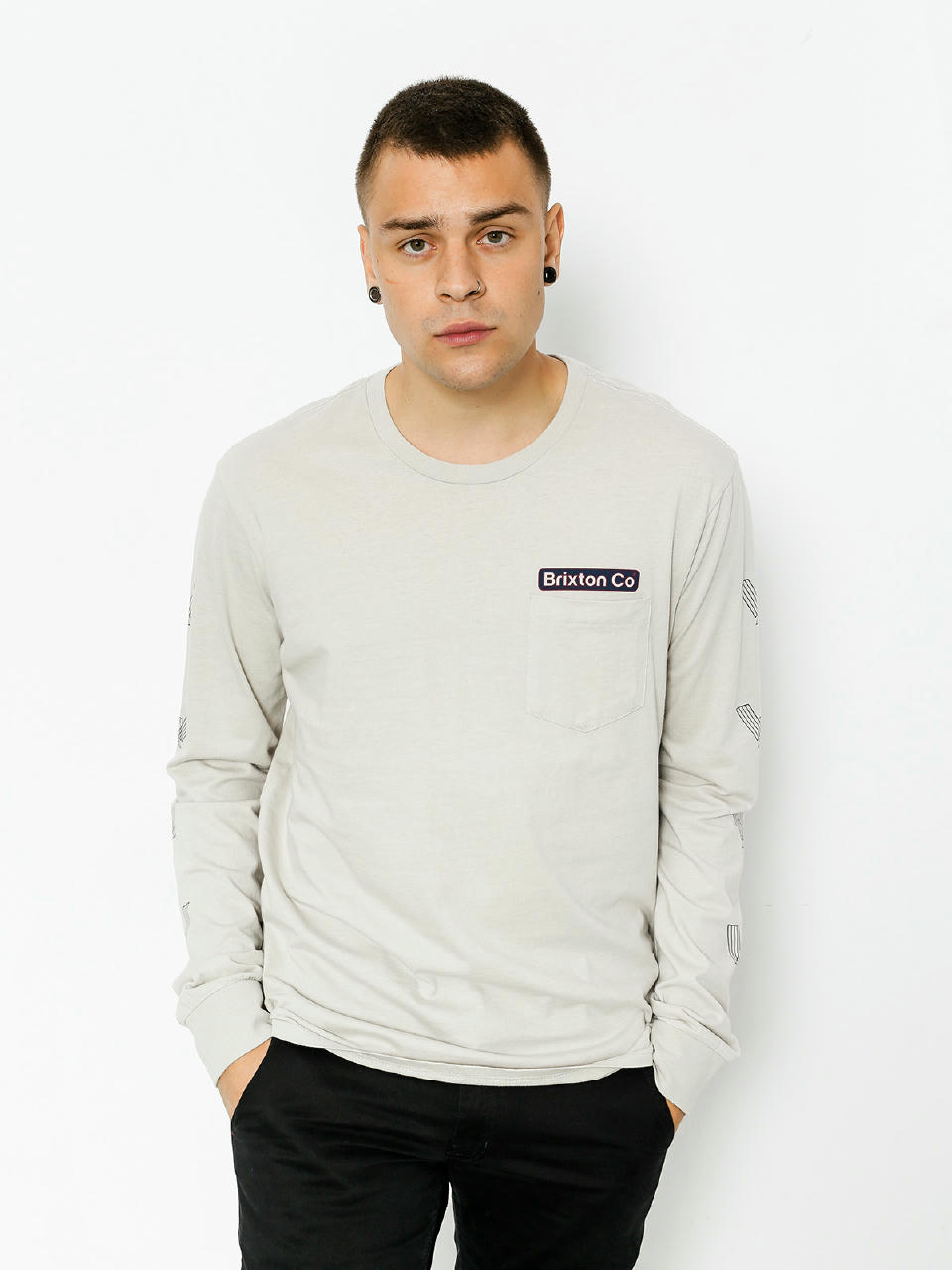 Longsleeve Brixton Maron Pkt (stone)