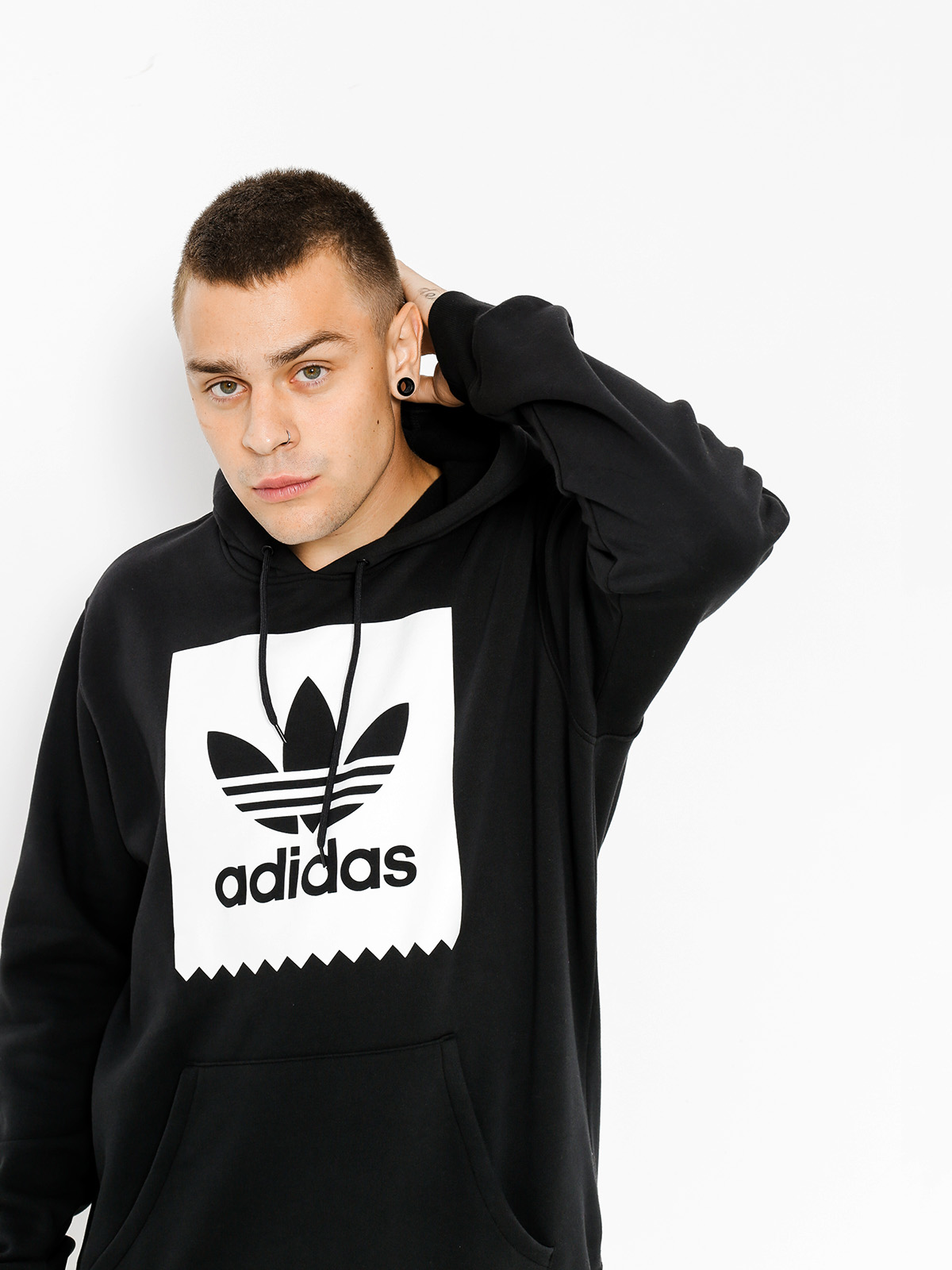 Bluza z kapturem adidas Solid Bb HD (black/white)