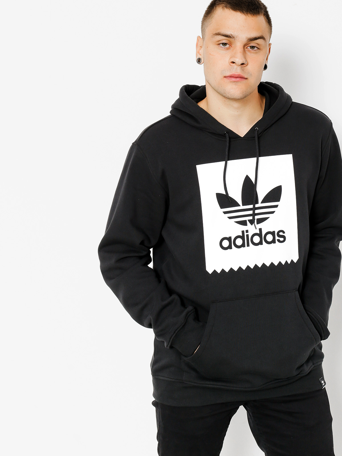 Bluza z kapturem adidas Solid Bb HD (blackwhite)