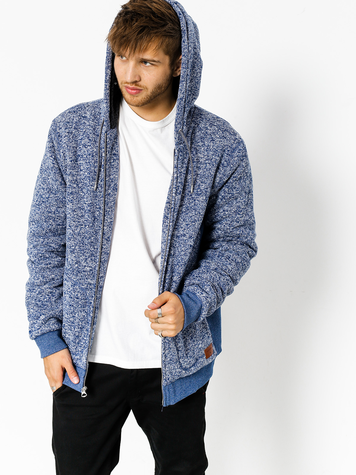Bluza z kapturem Quiksilver Keller Sherpa ZHD (medieval blue)