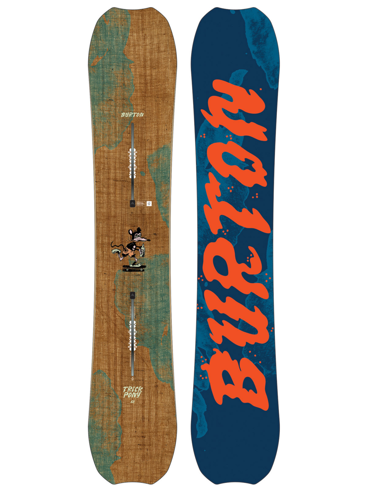 Deska snowboardowa Burton Trick Pony - brązowy (multi)