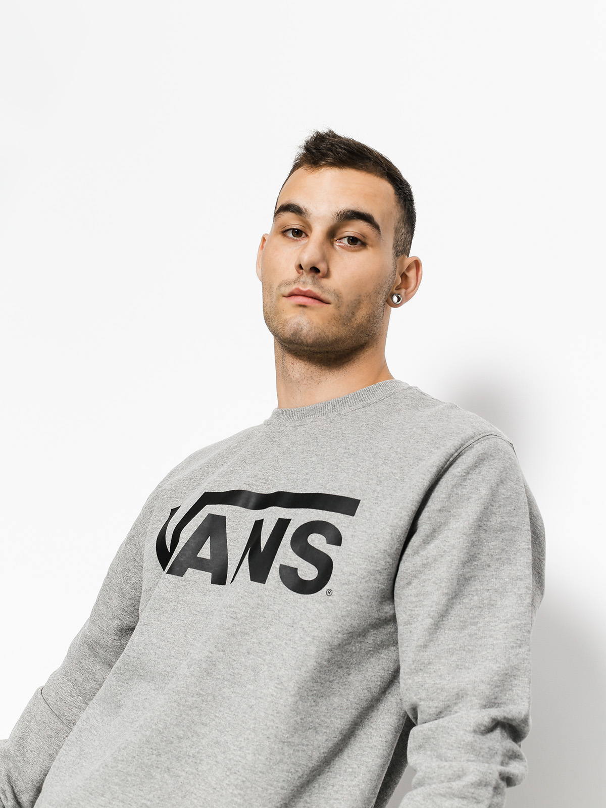 Bluza Vans Classic Crew (concrete heather/black)