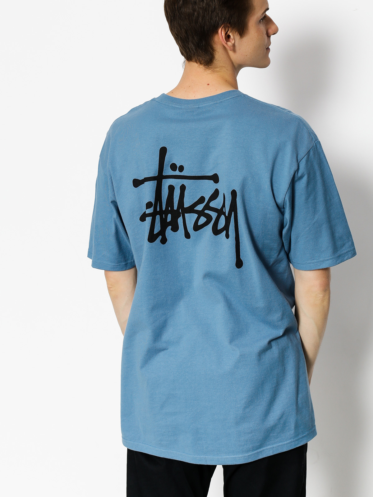 T-shirt Stussy Basic Stussy (steel)