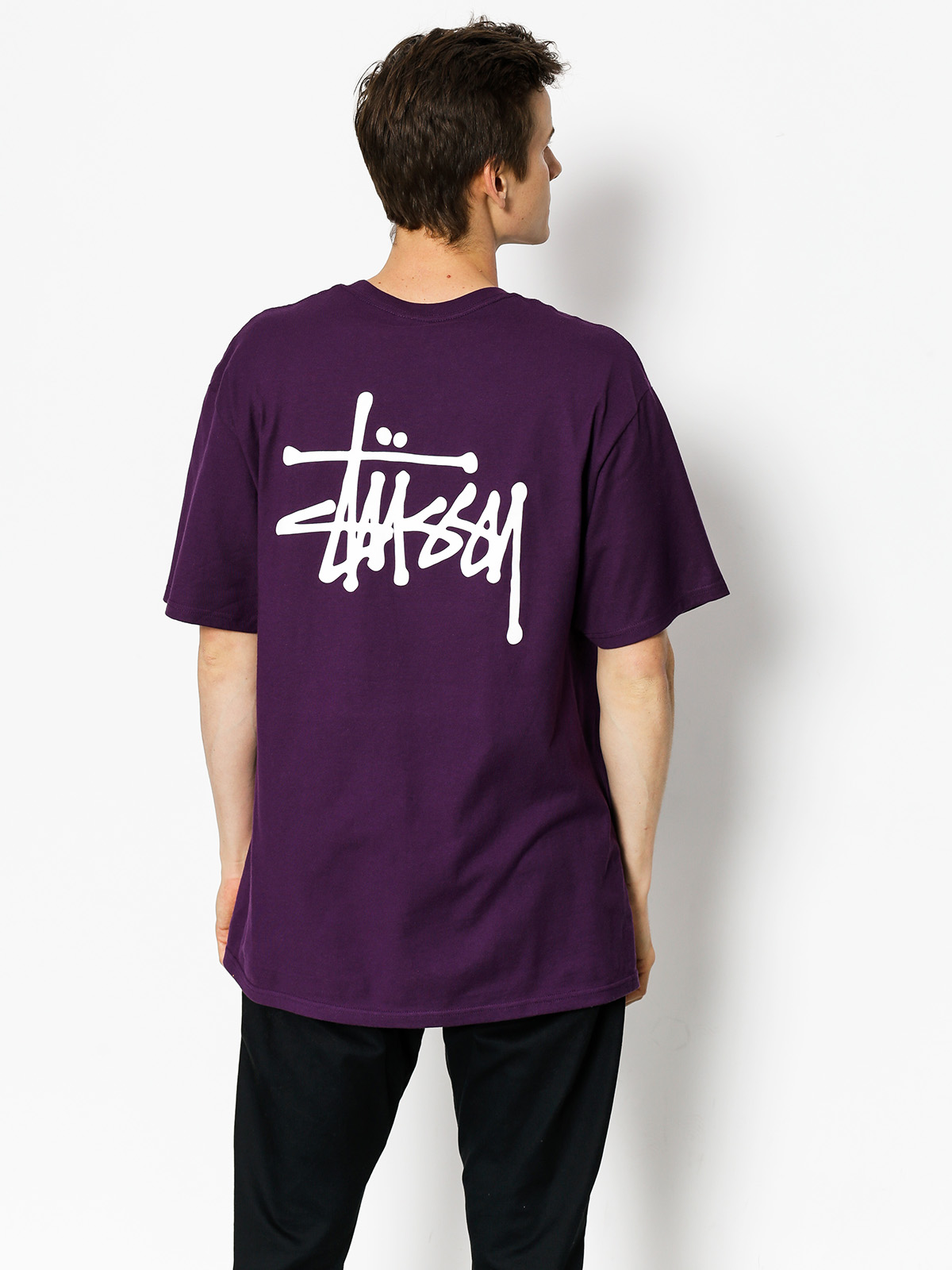 T-shirt Stussy Basic Stussy (grape)