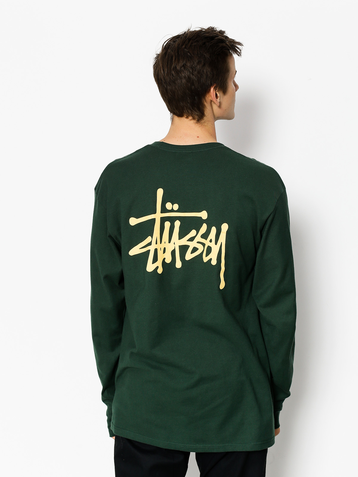 Longsleeve Stussy Basic Stussy (dark forest)
