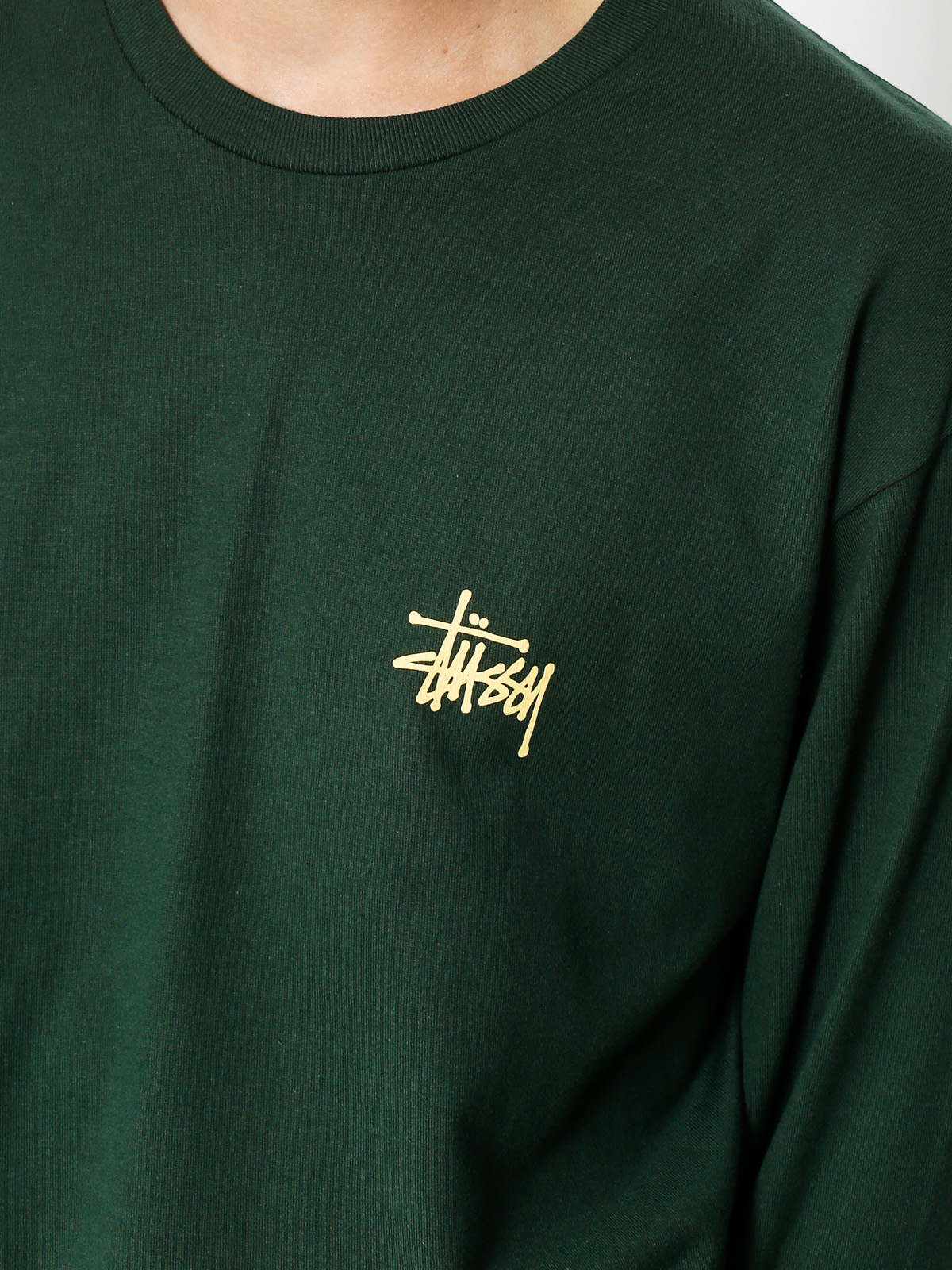 Longsleeve Stussy Basic Stussy (dark forest)