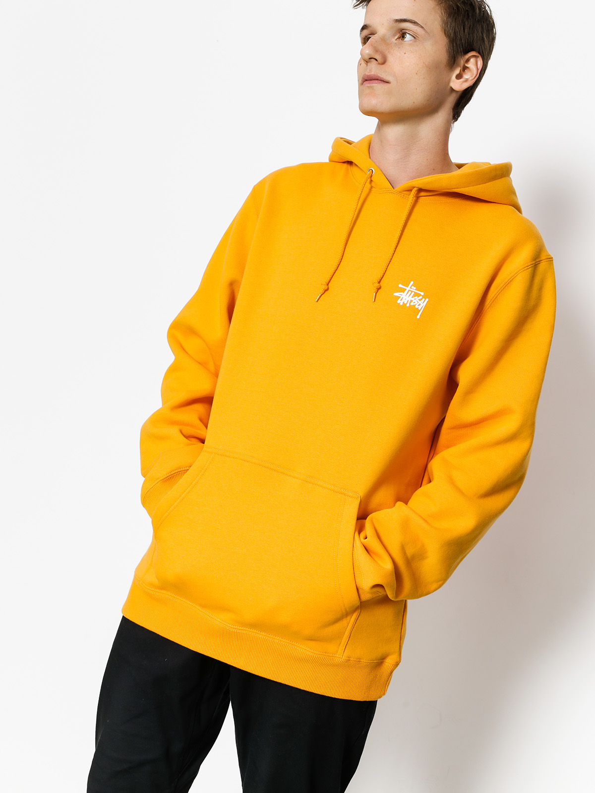 Bluza z kapturem Stussy Basic Stussy HD (apricot)