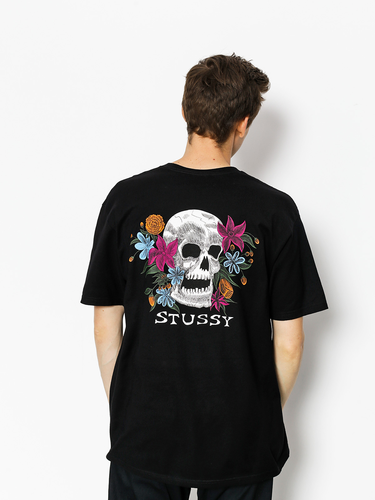 T-shirt Stussy Hippie Skull (black)