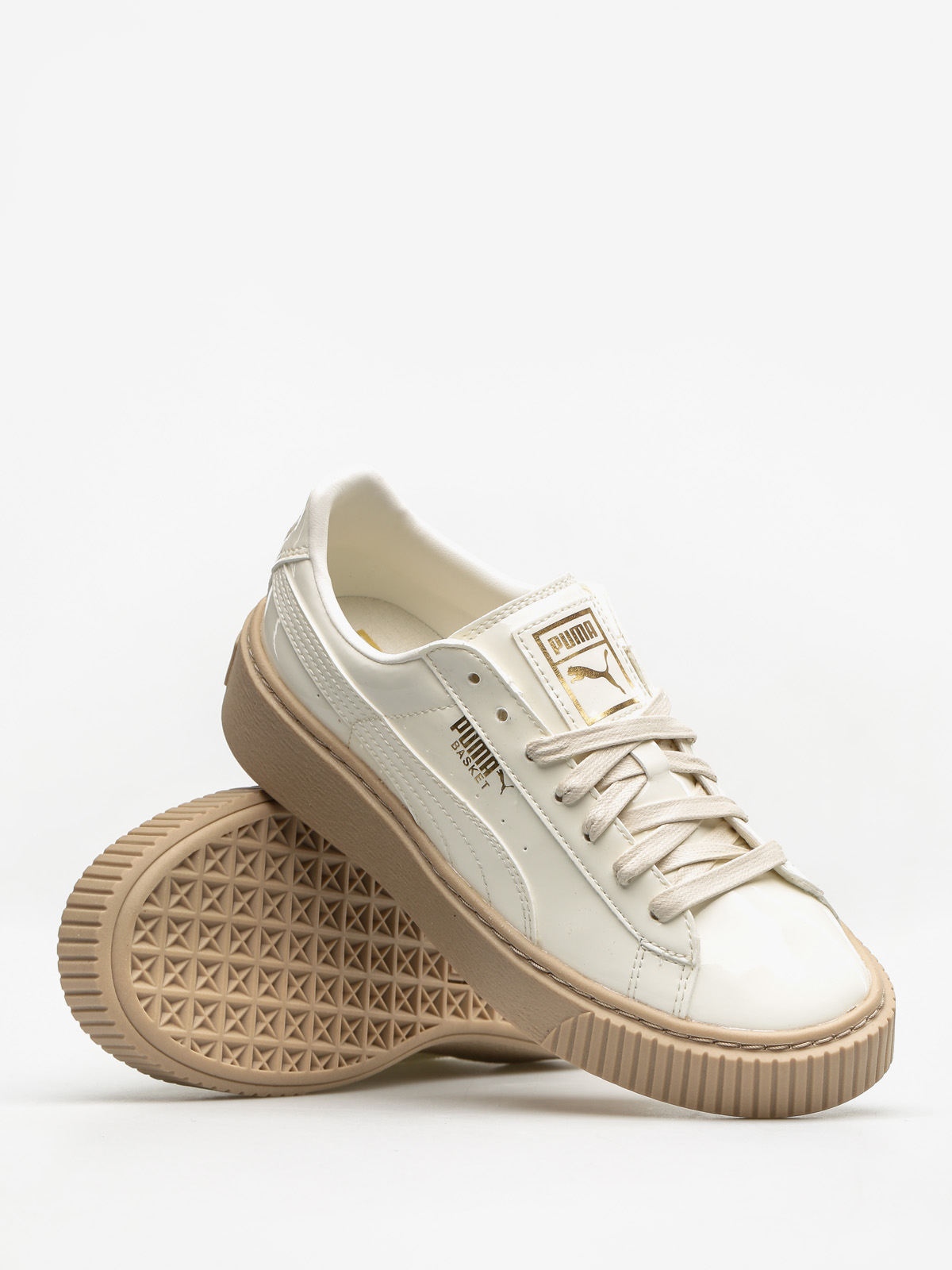 Buty Puma Basket Platform Patent Wn S Wmn (marshmallow/marshmallow)