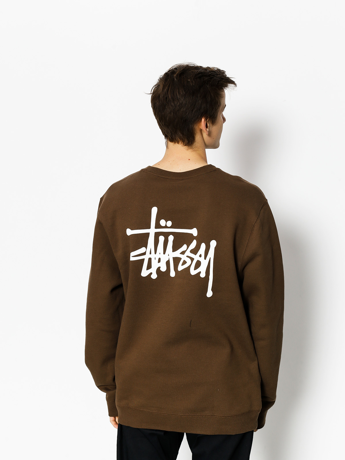 Bluza Stussy Basic Stussy Crew (chocolate)