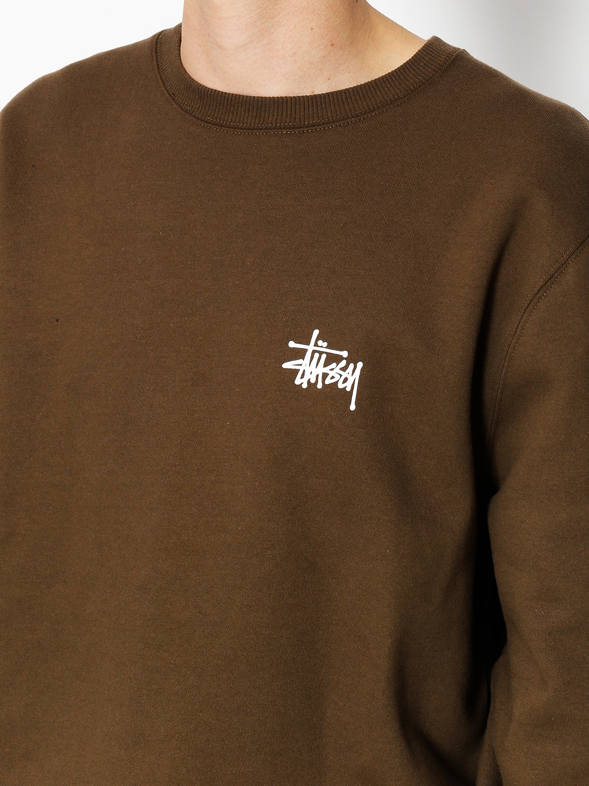 Bluza Stussy Basic Stussy Crew (chocolate)