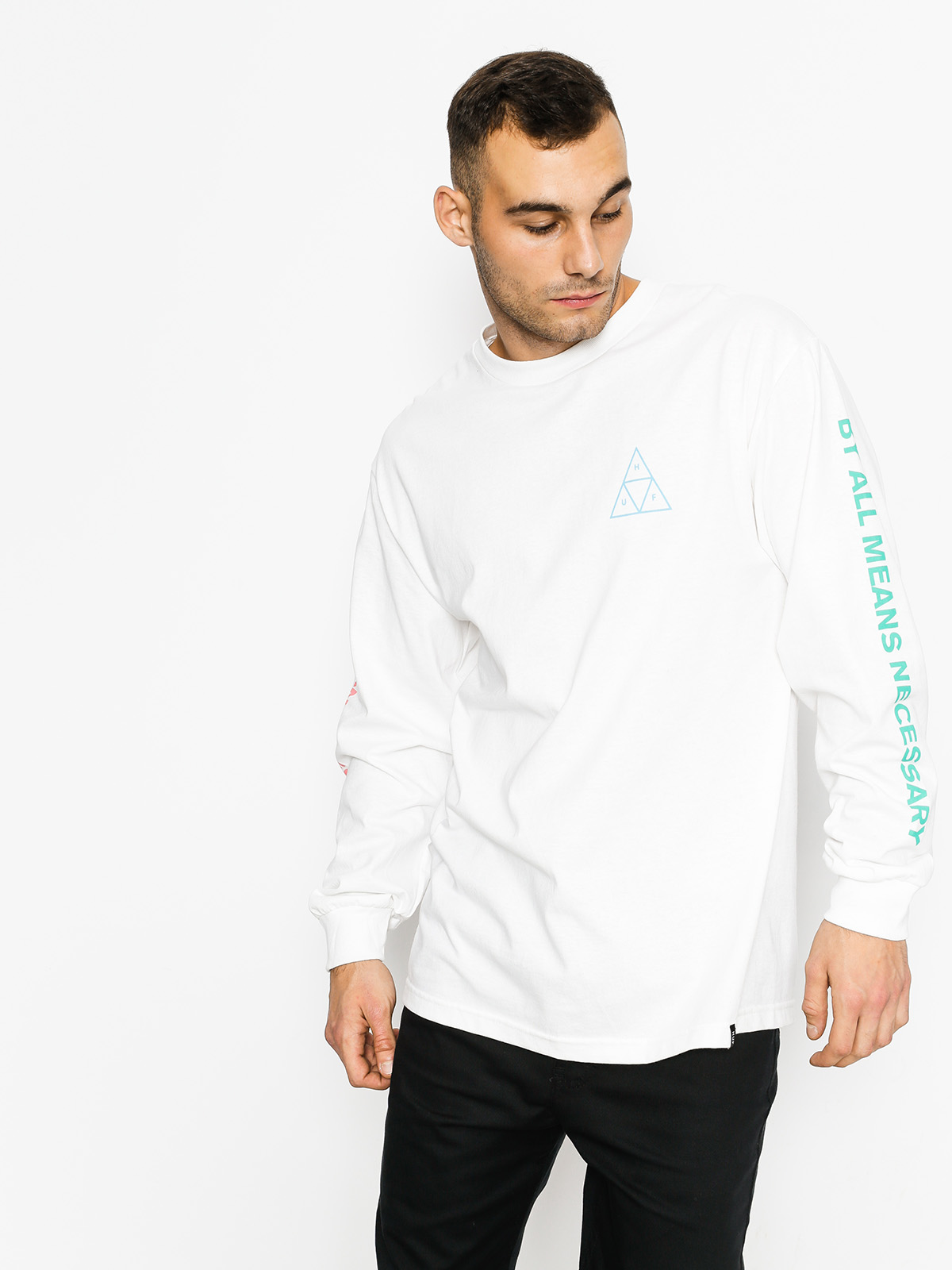 Longsleeve HUF Multi Triple Triangle (white)