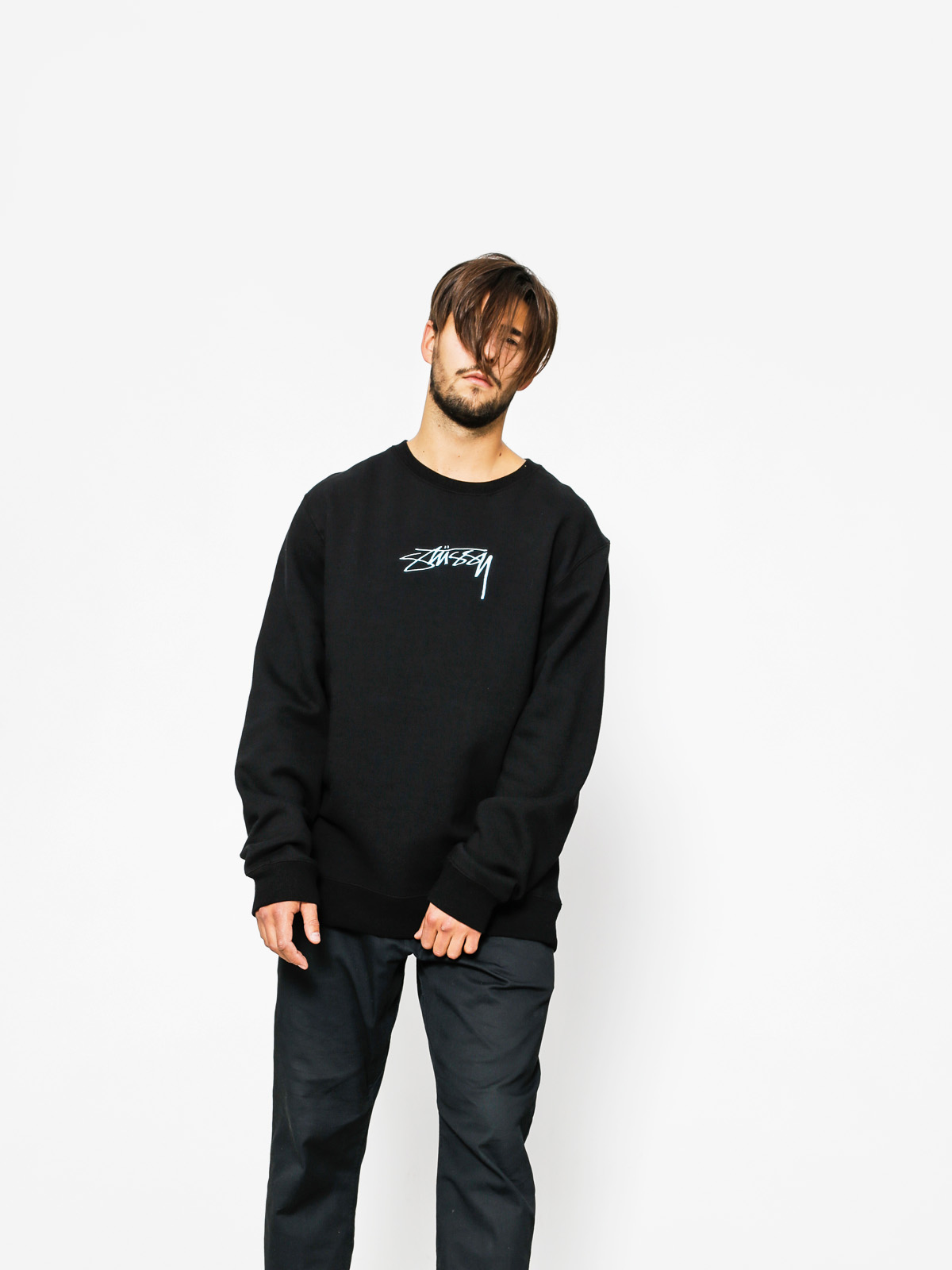Bluza Stussy Smooth Stock App Crew (black)