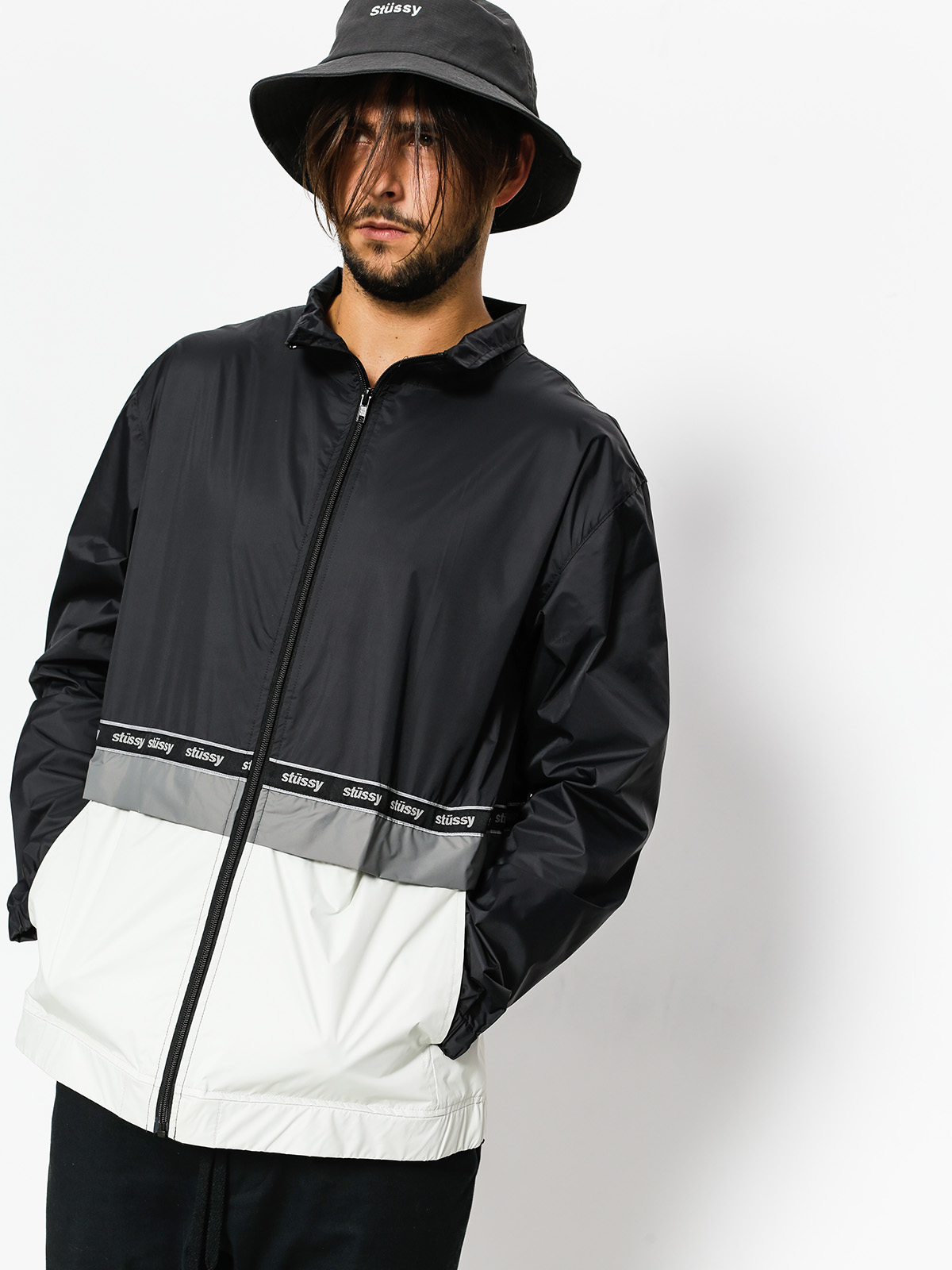 Kurtka Stussy Nylon Warm Up Jacket (black)