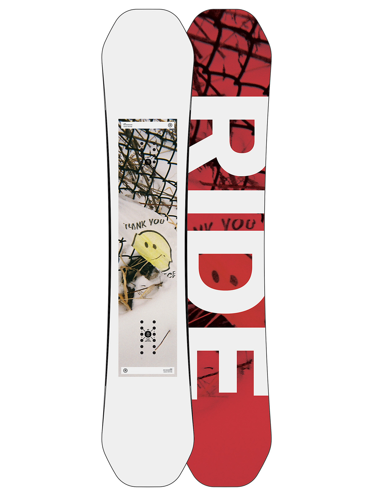 Męska Deska snowboardowa Ride Kink (blood red/white)