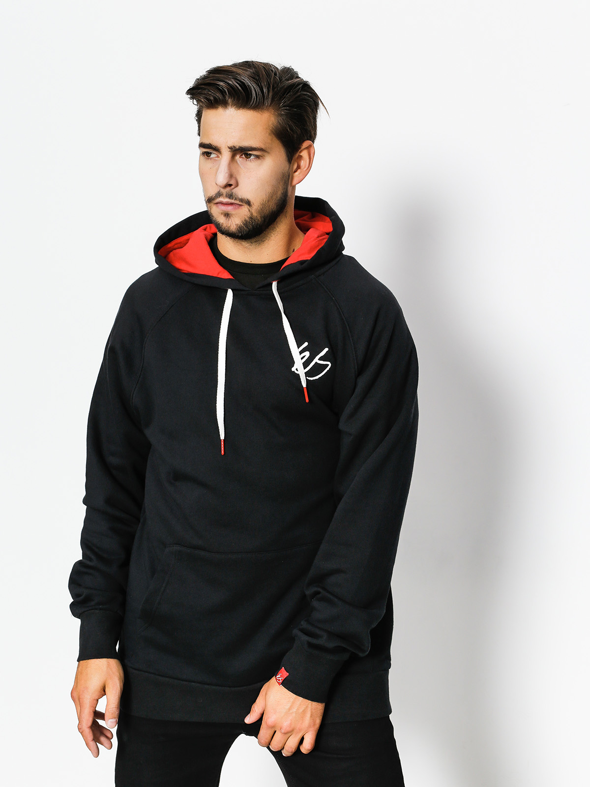 Bluza z kapturem eS Script HD (black)