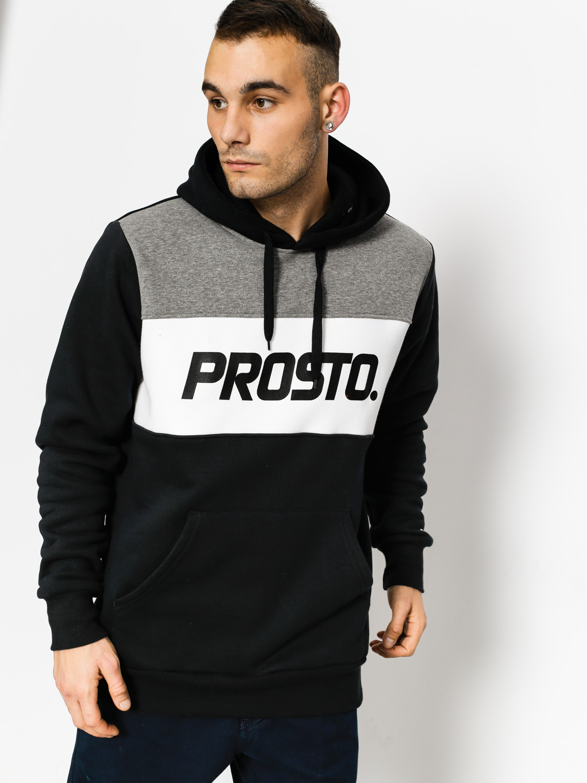 Bluza z kapturem Prosto New Tonal HD (black)