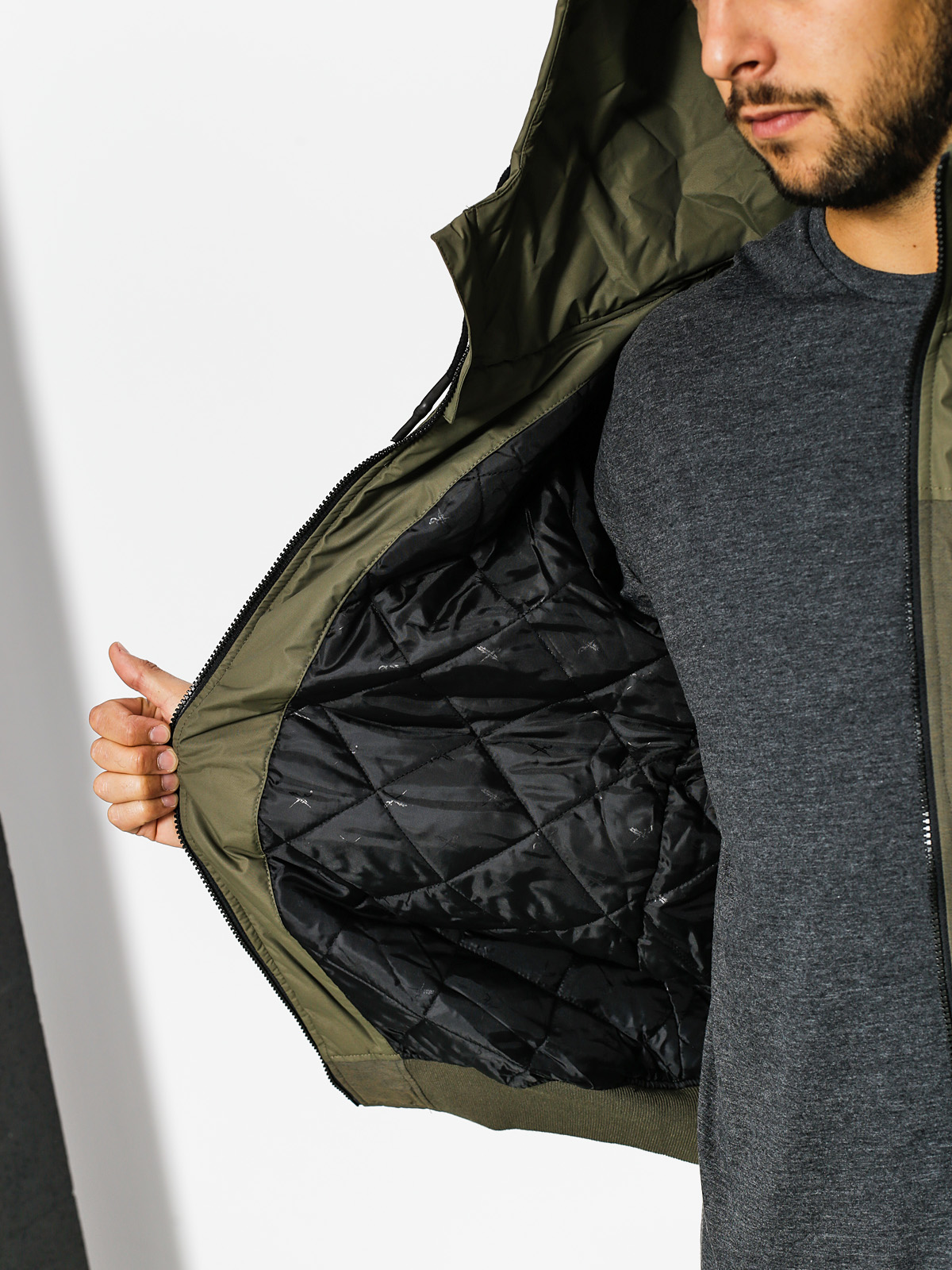 Kurtka Iriedaily Insulaner Mel (olive grey)