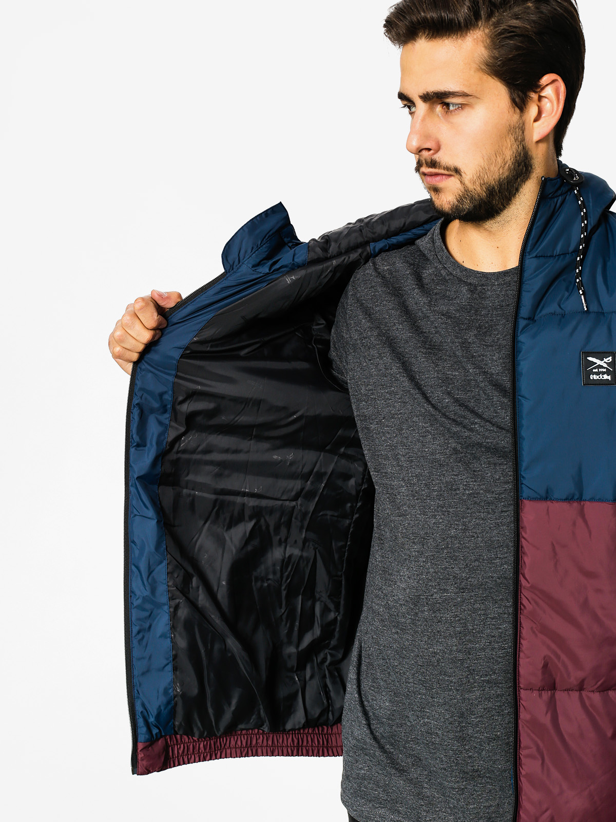 Kurtka Iriedaily Stagger Hood (navy red)