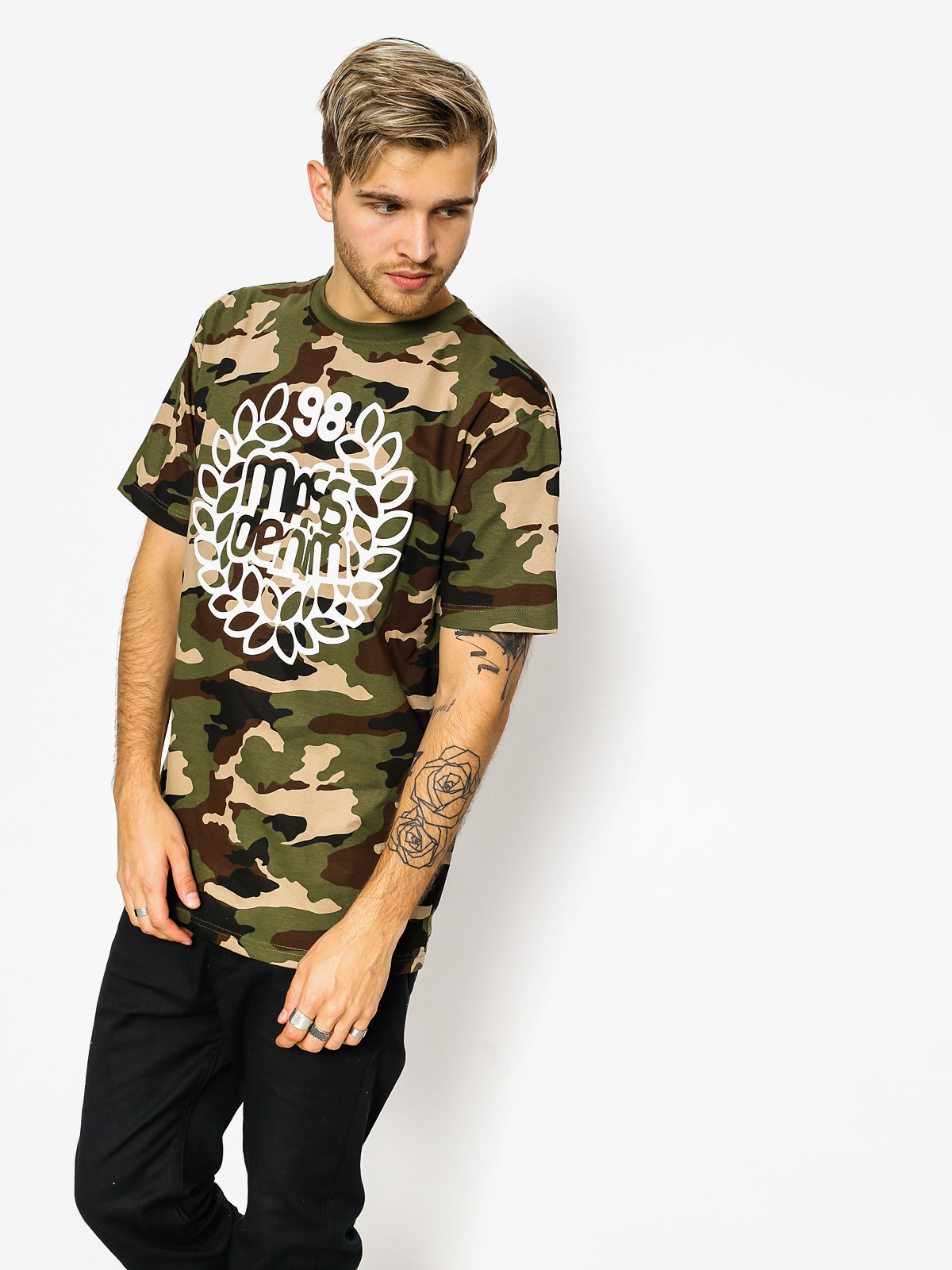 T-shirt MassDnm Base (woodland camo)