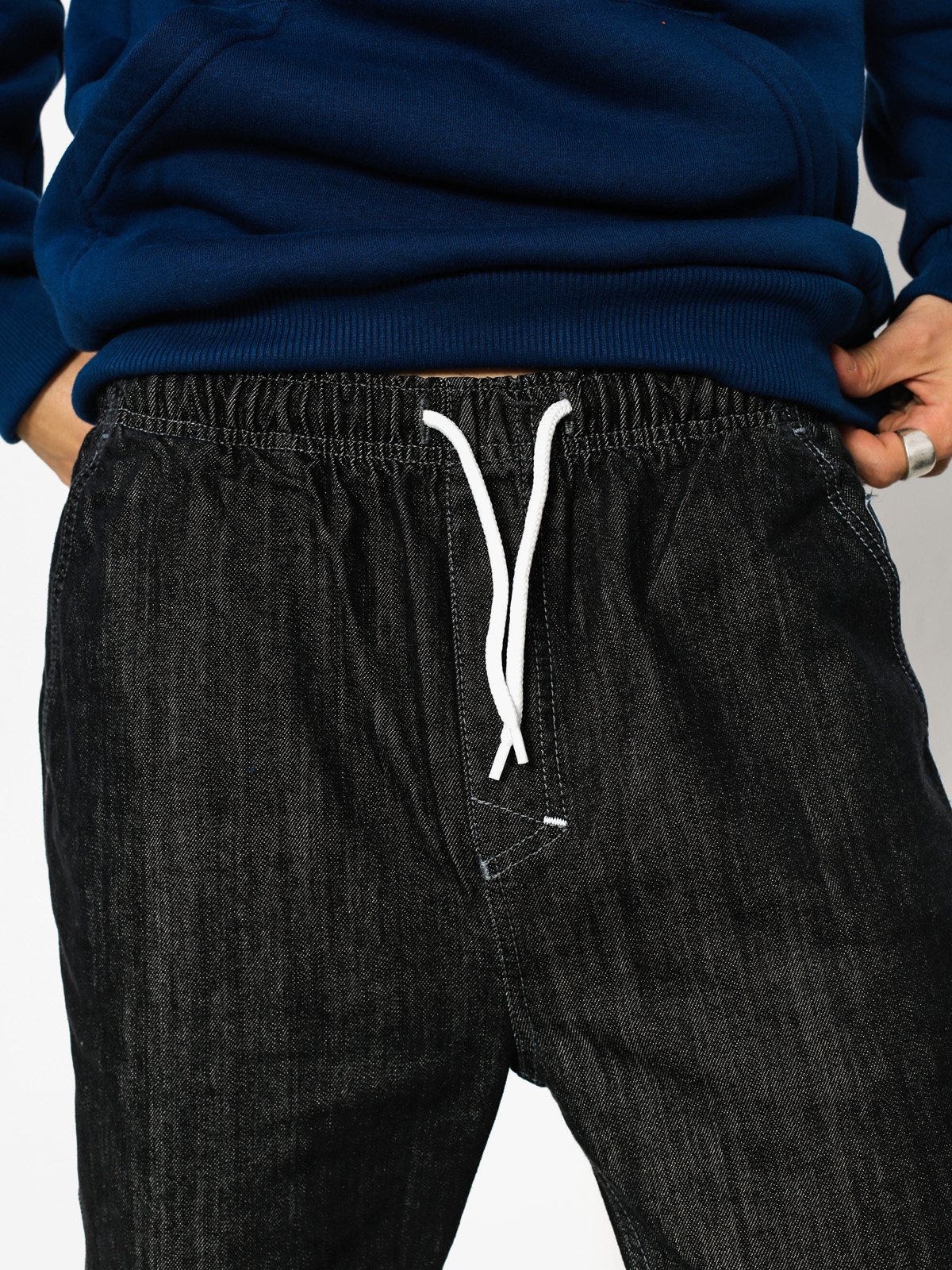 Spodnie MassDnm Signature Joggers Jeans (black rinse)