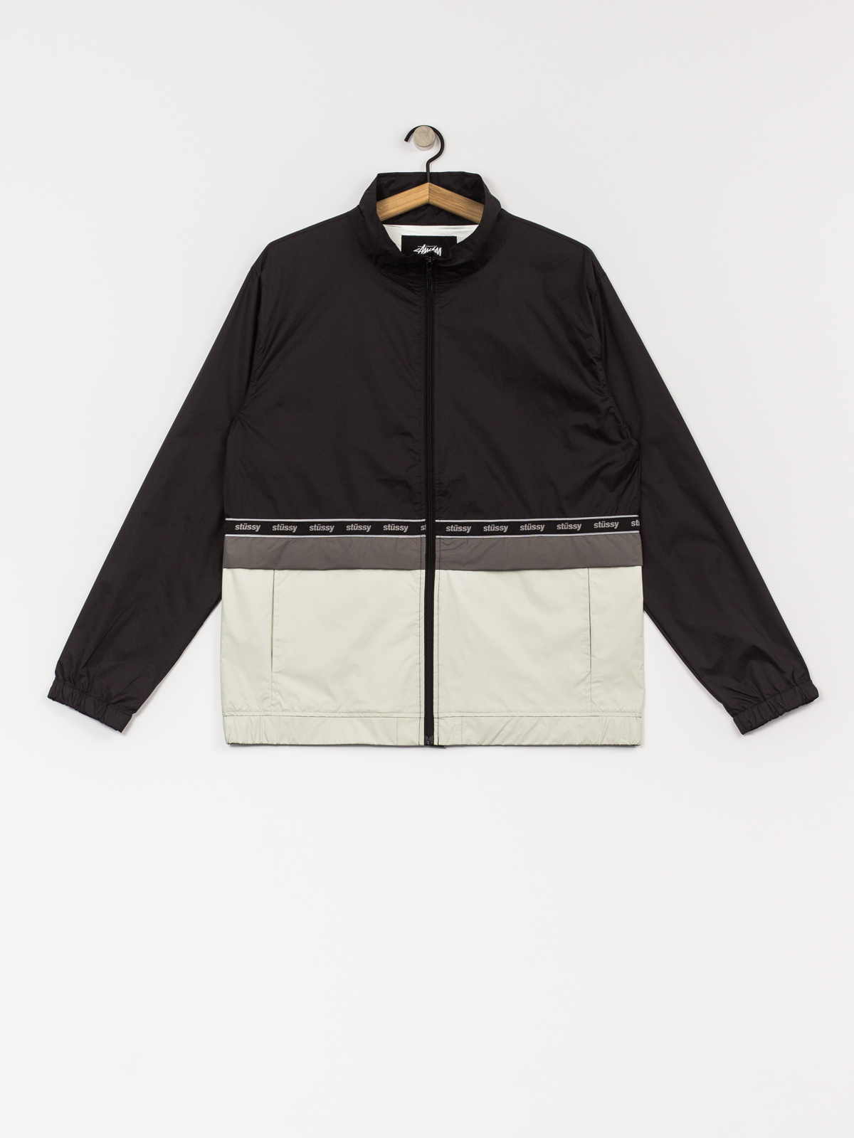 Kurtka Stussy Nylon Warm Up Jacket - czarny (black)
