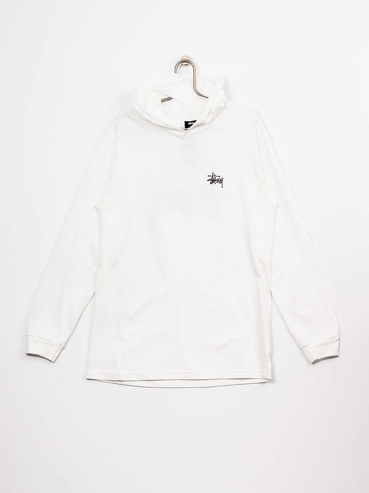 Longsleeve Stussy Basic Stussy Hood (white)