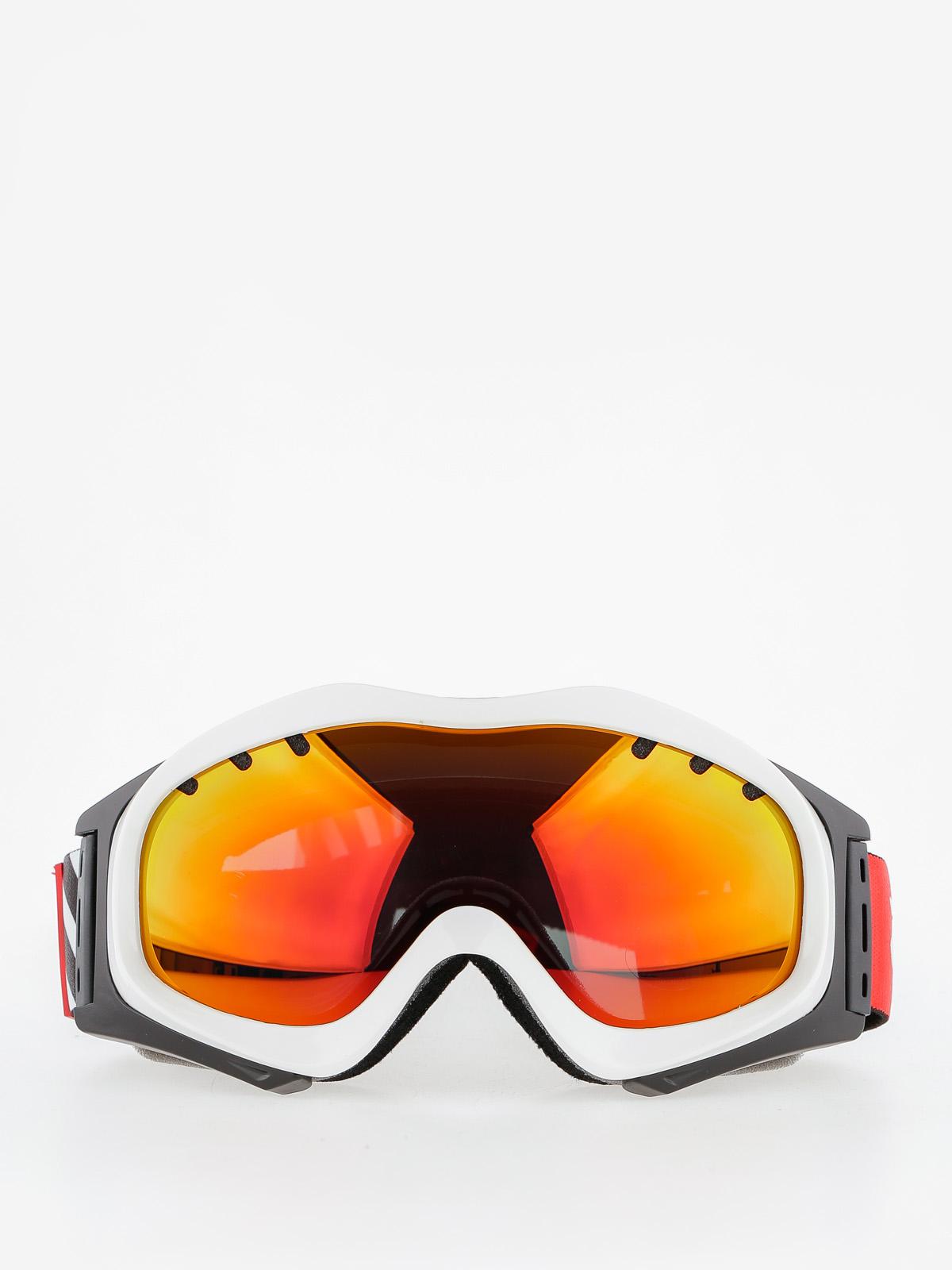 Gogle Majesty Patrol (glossy white/red ruby mirror/clear amber)