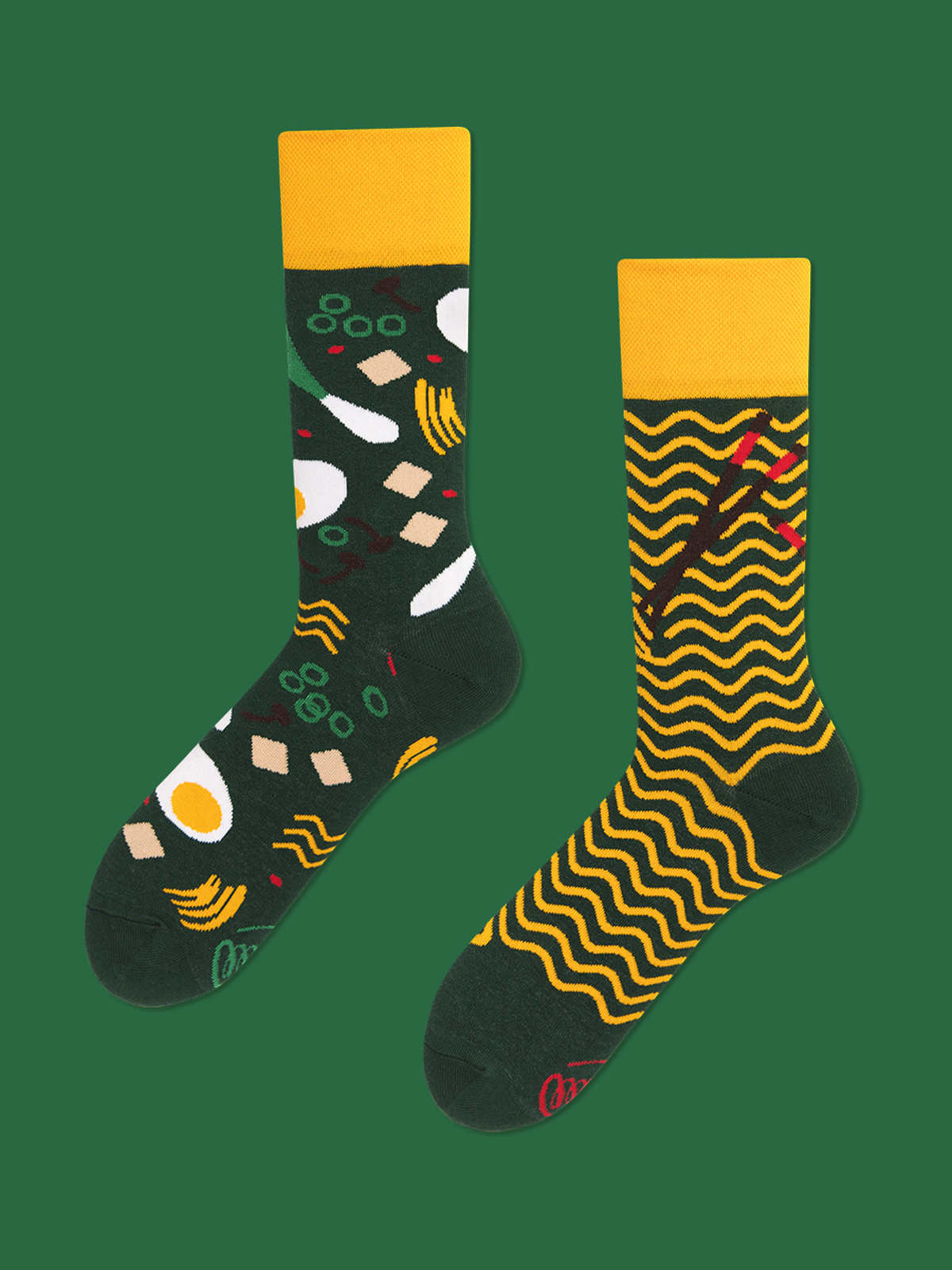 Skarpetki Many Mornings Ramen Noodles (green/yellow)