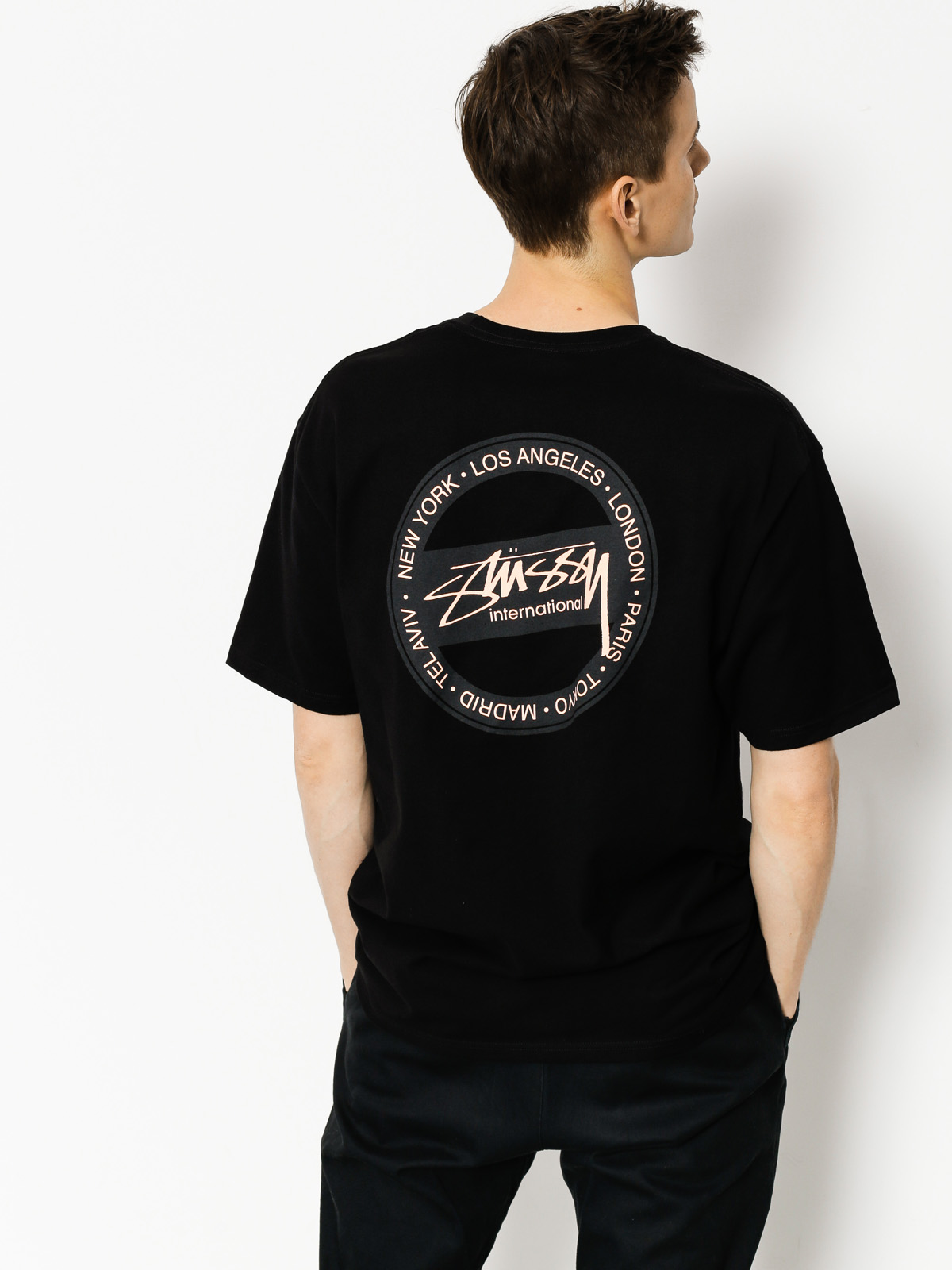 T-shirt Stussy International Dot (black)