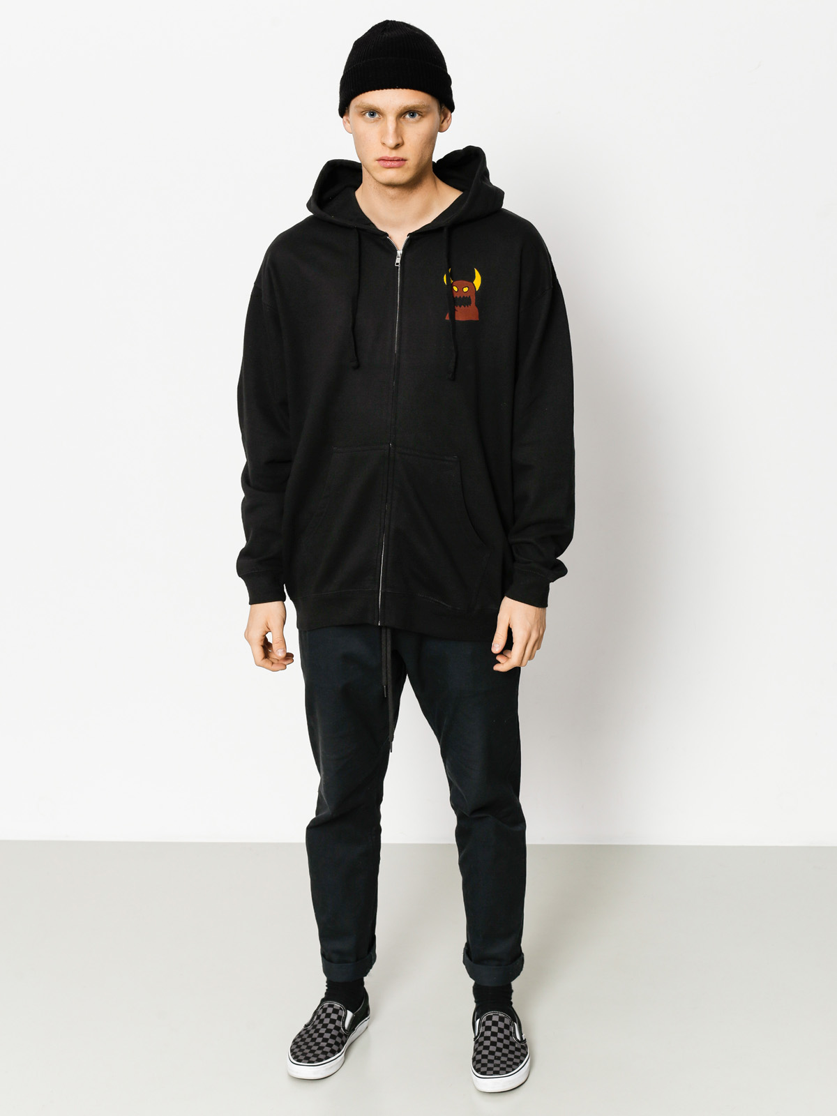 Bluza z kapturem Toy Machine Zip (black)