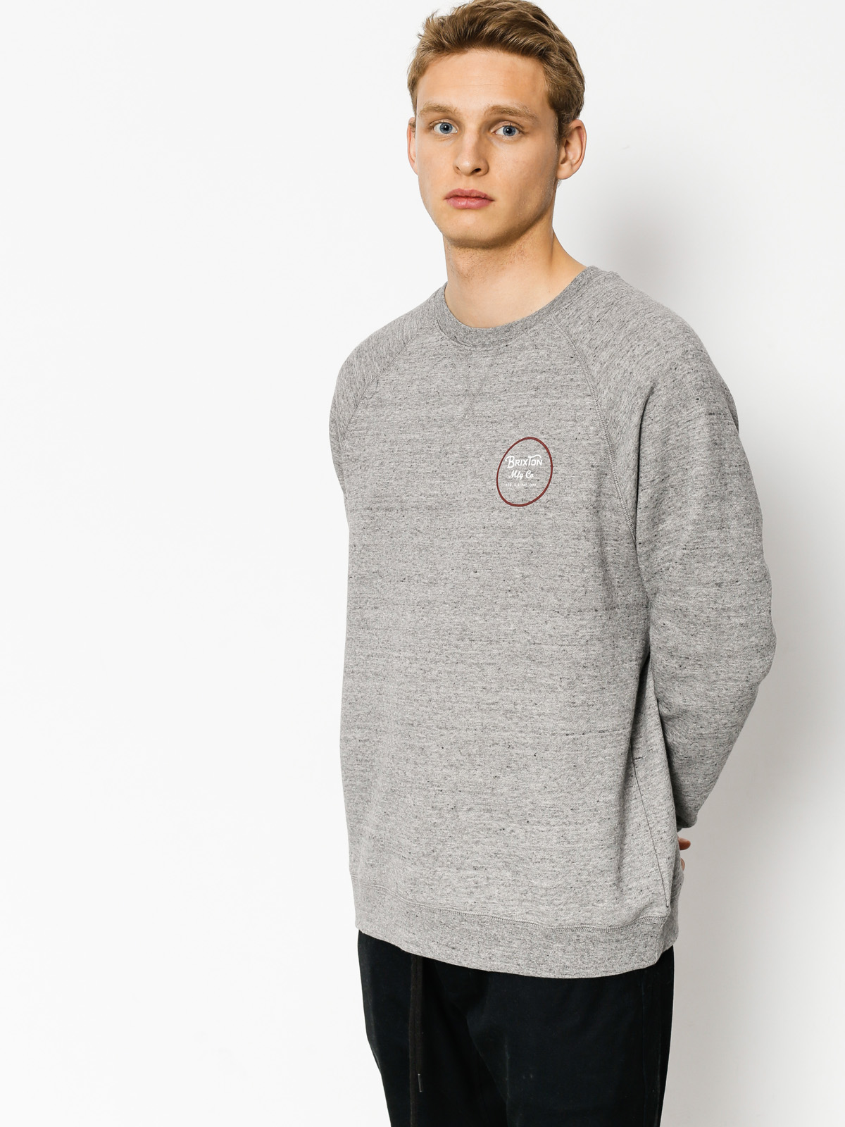 Bluza Brixton Wheeler (heather grey/brick)