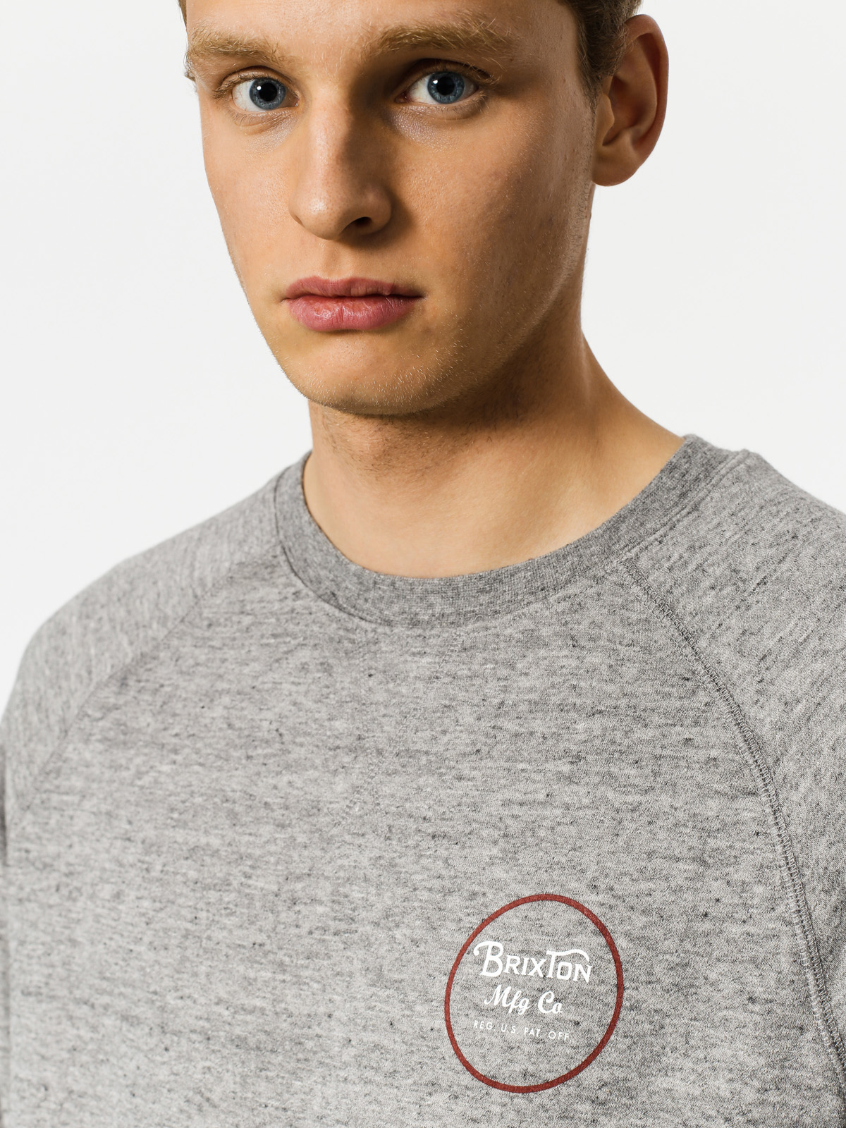 Bluza Brixton Wheeler (heather grey/brick)