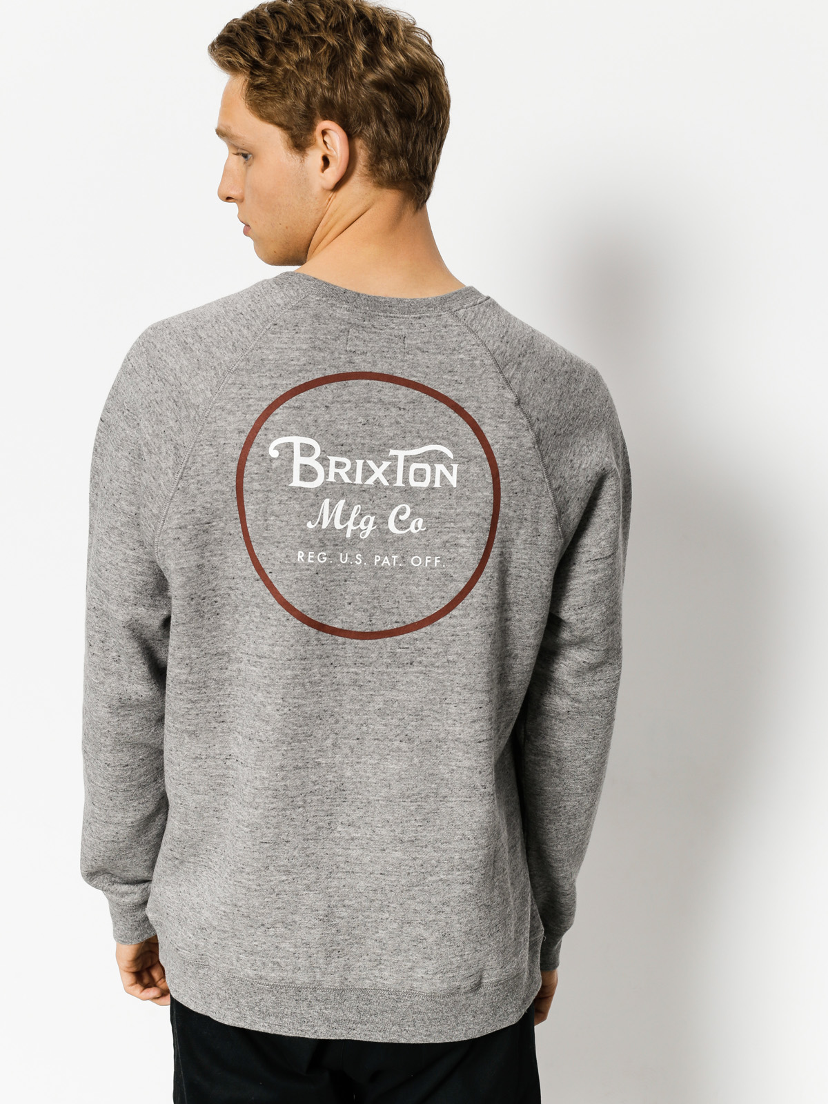 Bluza Brixton Wheeler (heather grey/brick)