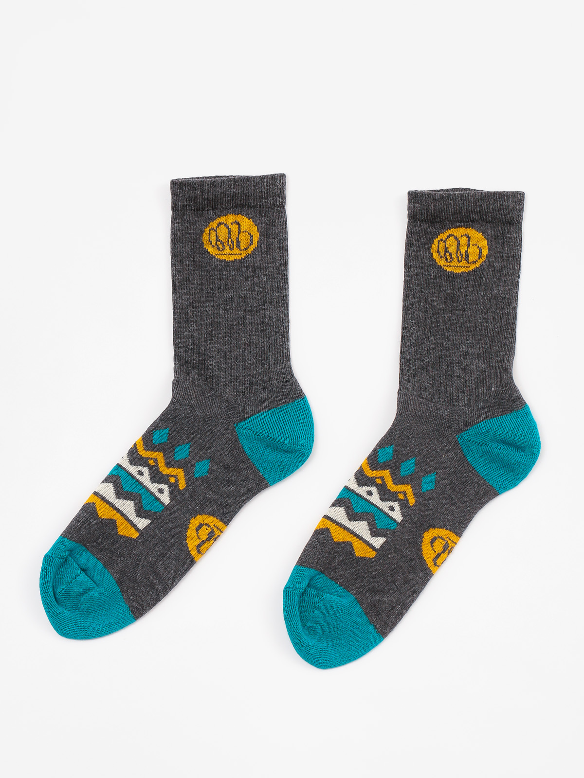 Skarpetki Malita Aztek (deep grey/turquise)