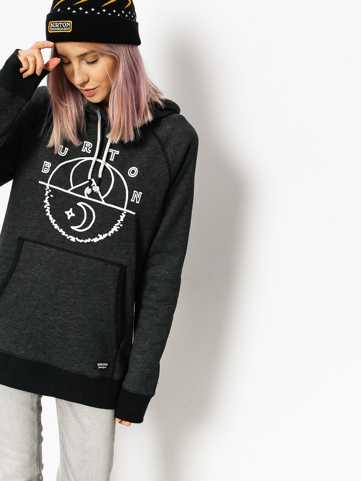 Bluza z kapturem Burton Infinity HD Wmn (true black heather)