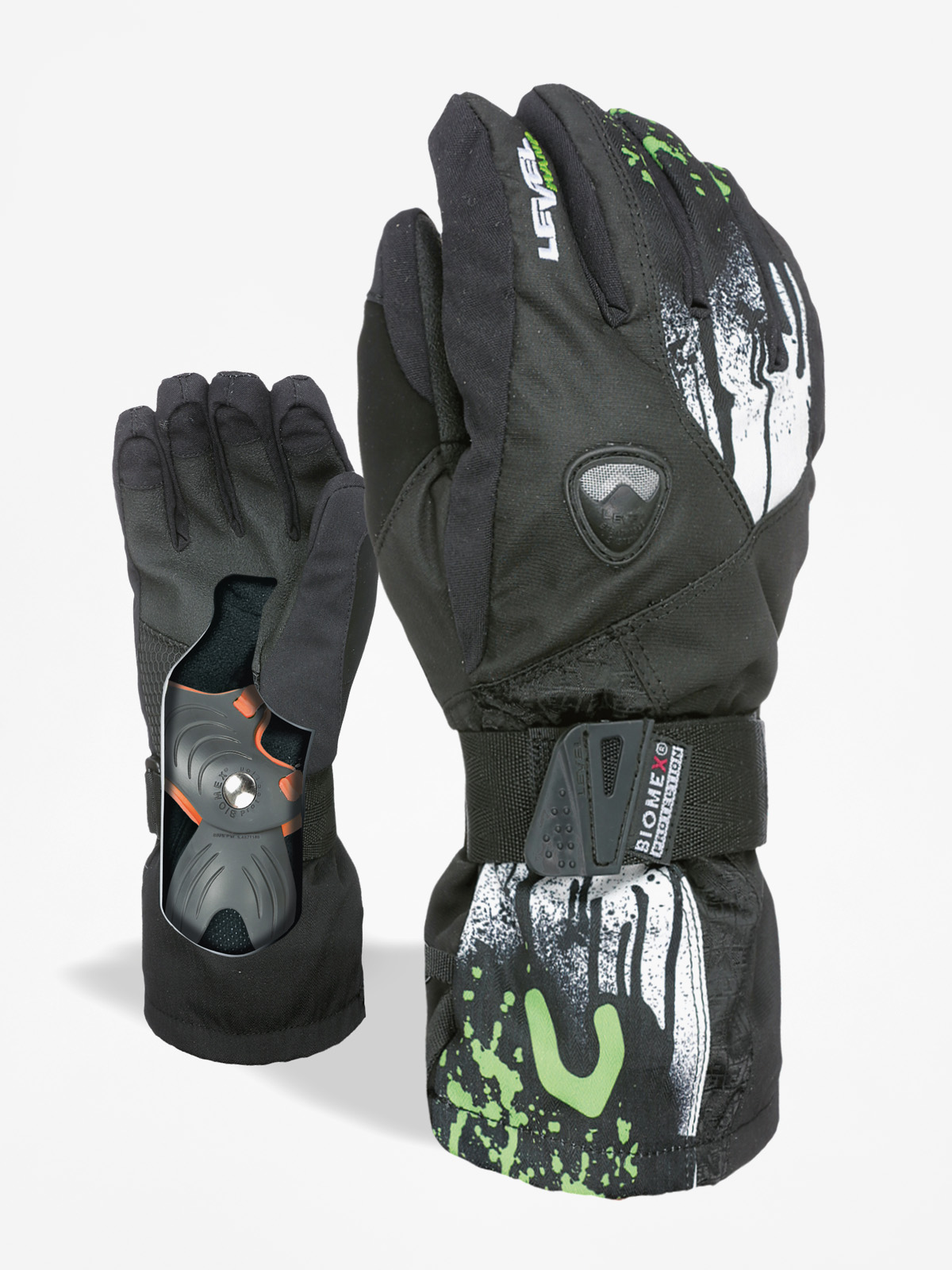 Dziecięce rękawice Level Fly Jr (grn)