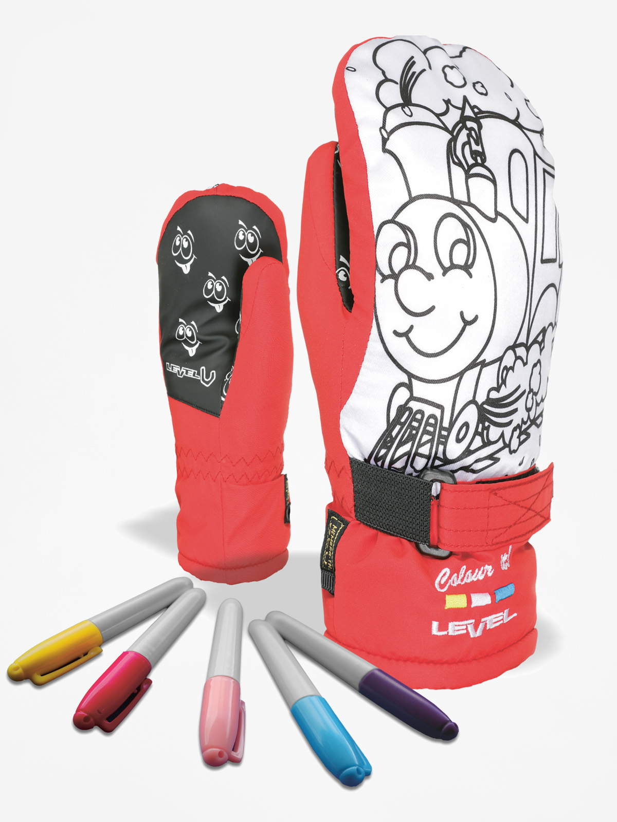 Rękawice Level Pop Art Jr Mitt (red)