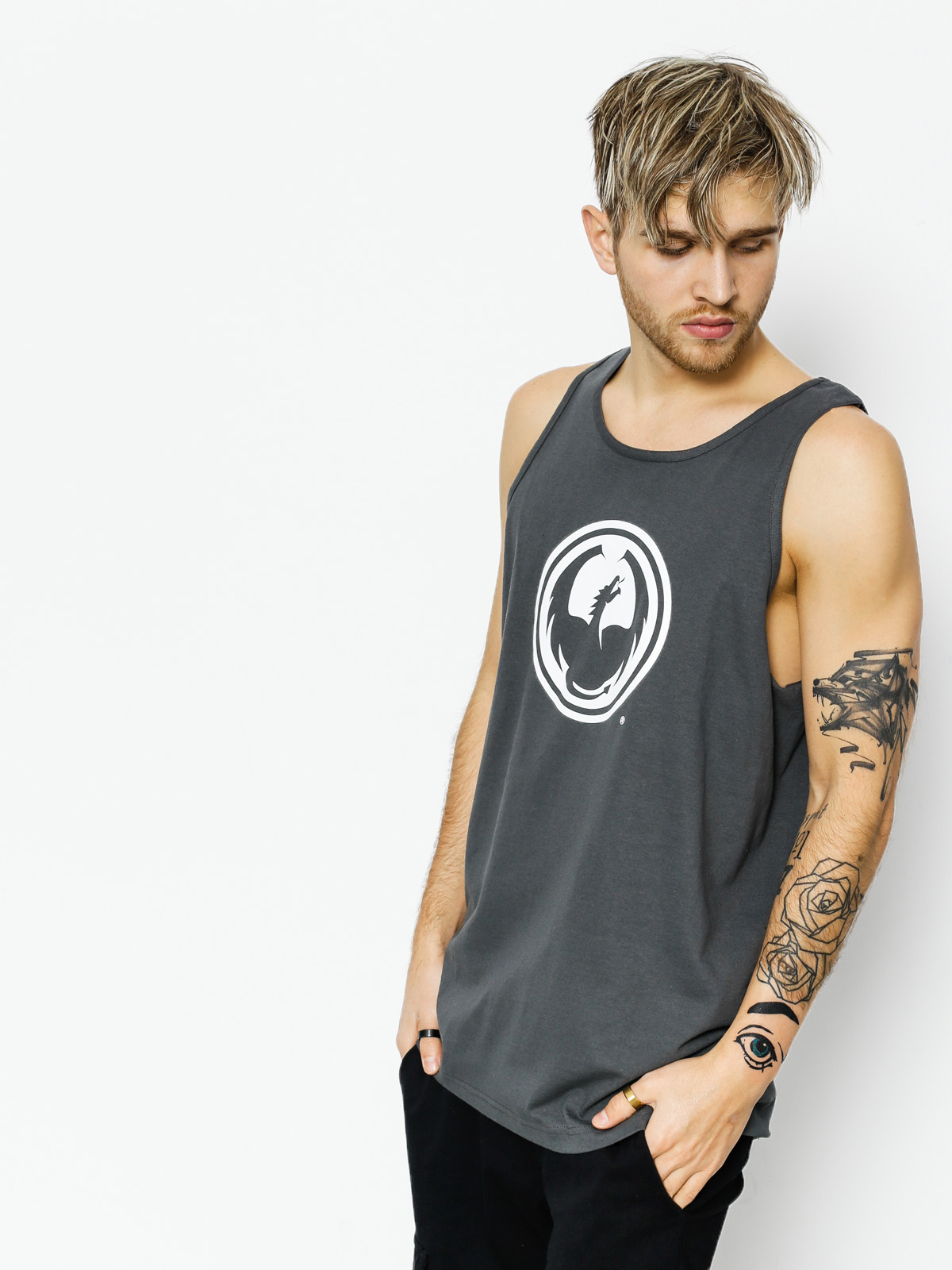 Koszulka Dragon Icon Tank (charcoal heather)