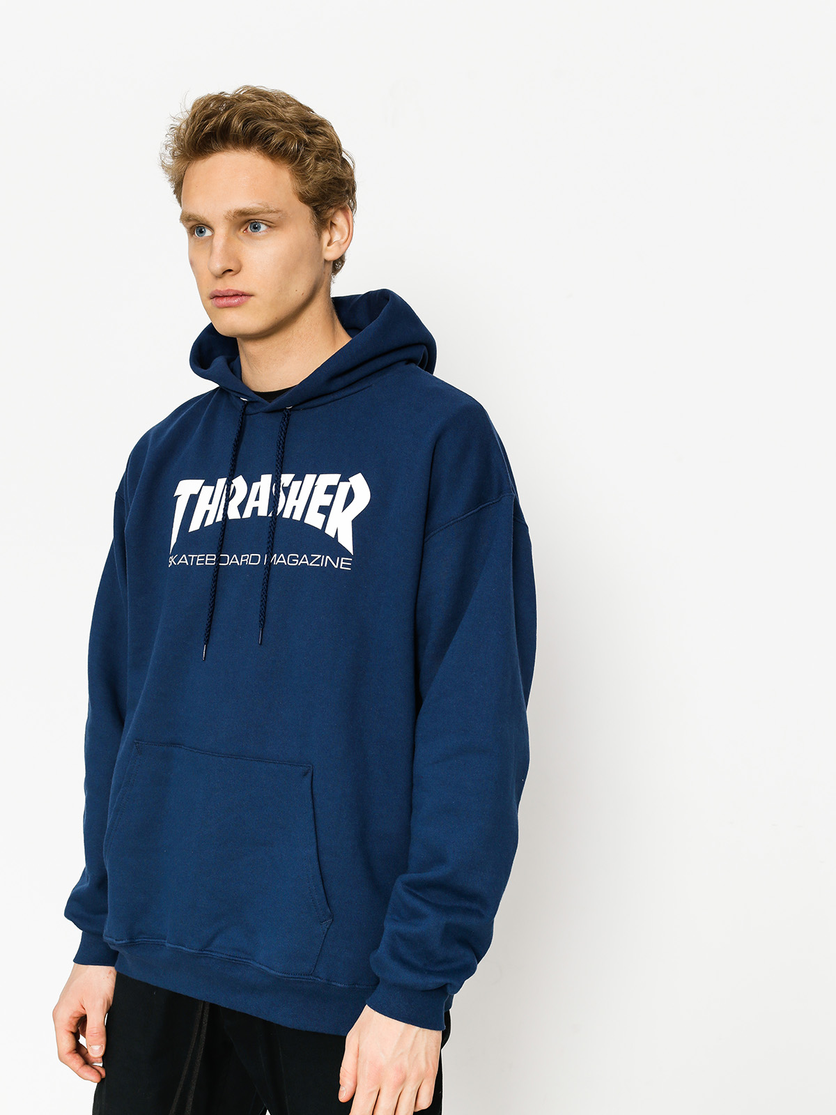 Bluza z kapturem Thrasher Skate Mag HD (navy blue)