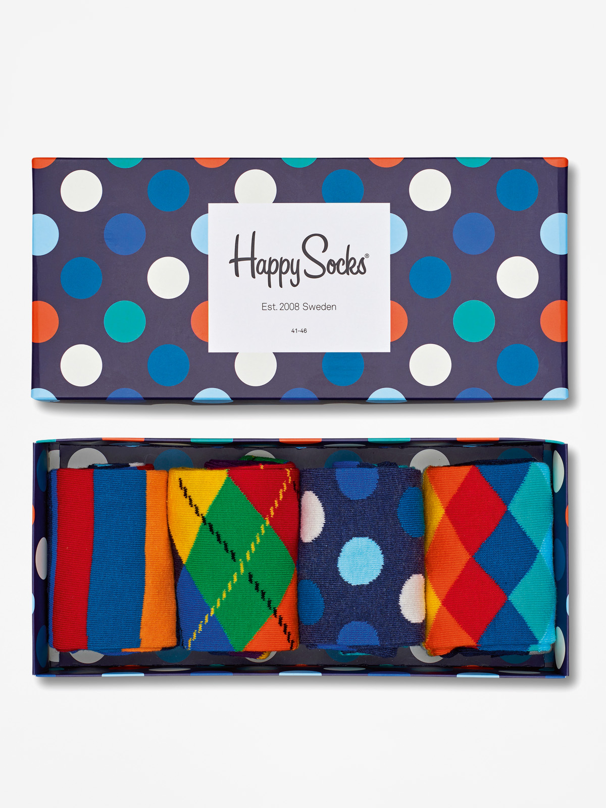 Skarpetki Happy Socks Giftbox 4pk (navy/blue/white)
