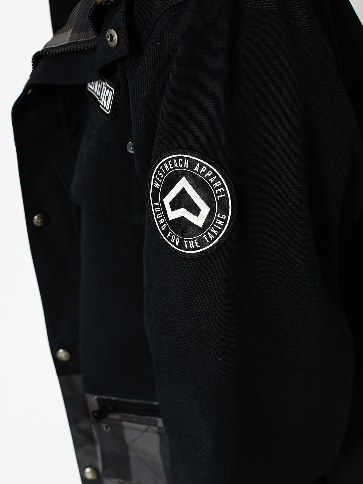 Męska Kurtka snowboardowa Westbeach Trojan Jacket (black/steel check)