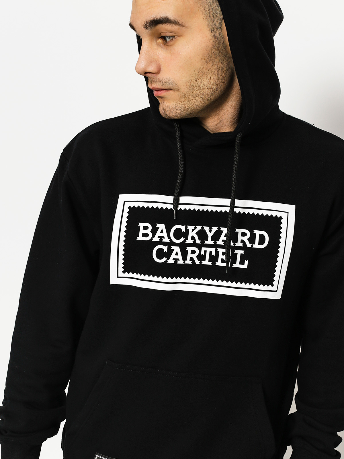 Bluza z kapturem Backyard Cartel Label Logo HD (black)